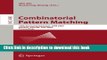 Ebook Combinatorial Pattern Matching: 18th Annual Symposium, CPM 2007, London, Canada, July 9-11,