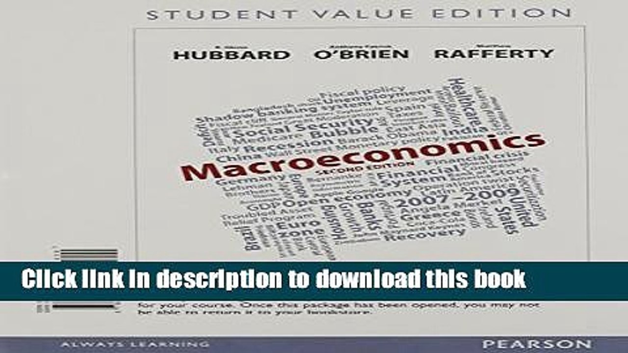 [PDF] Macroeconomics, Student Value Edition Plus NEW MyEconLab with Pearson eText -- Access Card
