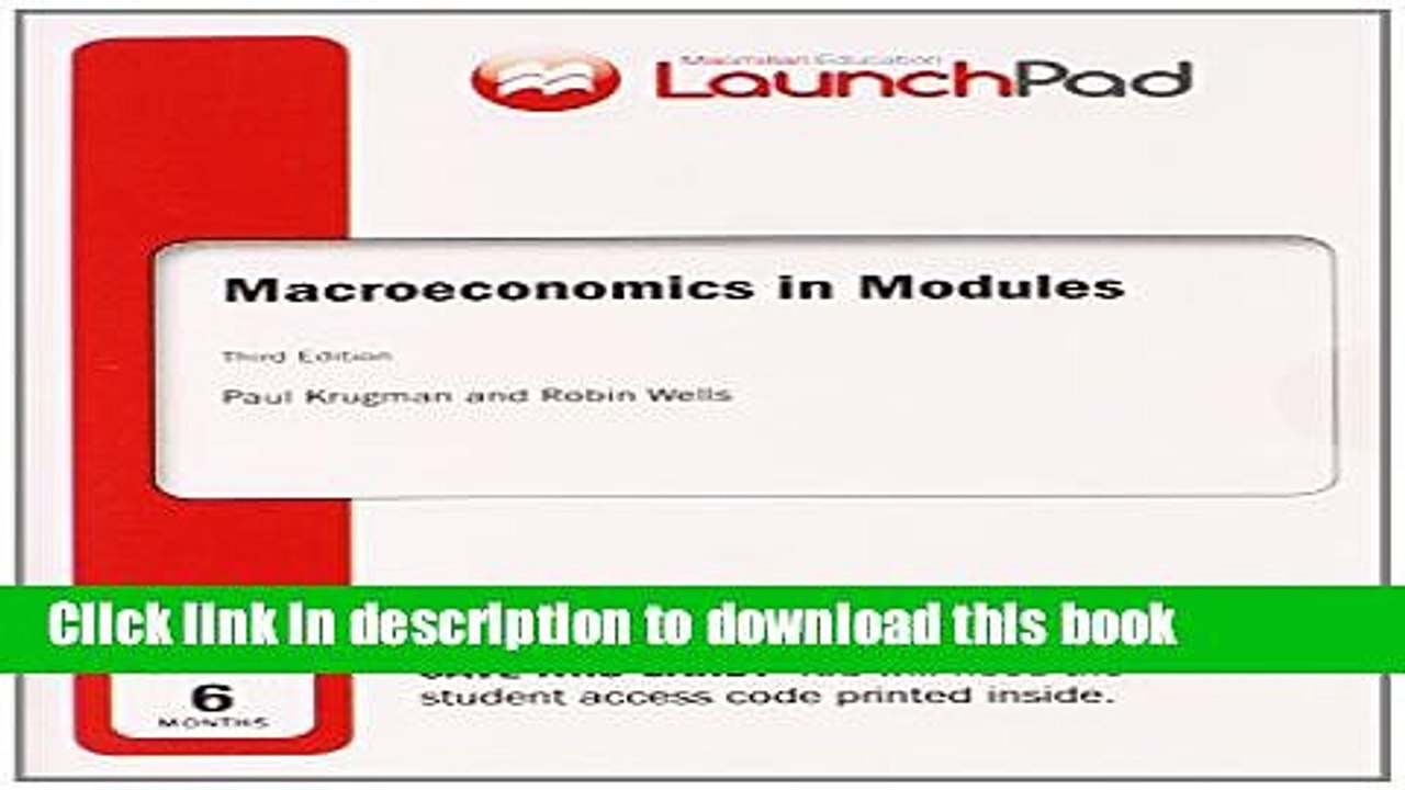 [PDF] LaunchPad for Krugman s Macroeconomics in Modules (Six Month Access)  Read Online