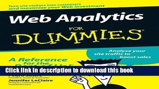 Books Web Analytics For Dummies Full Online