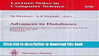 Books Advances in Databases: 11th British National Conference on Databases, BNCOD 11, Keele, UK,