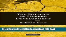 [PDF] The Politics of Uneven Development: Thailand s Economic Growth in Comparative Perspective