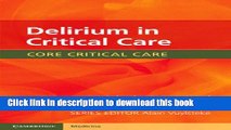[PDF] Delirium in Critical Care (Core Critical Care) Download Online