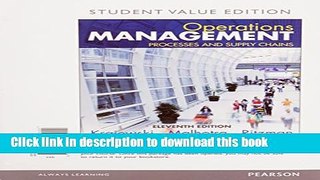 [Read PDF] Operations Management: Processes and Supply Chains, Student Value Edition Plus MyOMLab