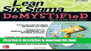[Read PDF] Lean Six Sigma Demystified, Second Edition Download Free