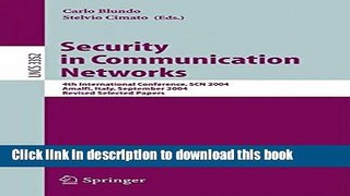 Ebook Security in Communication Networks: 4th International Conference, SCN 2004, Amalfi, Italy,