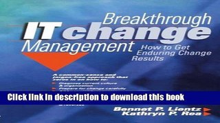Books Breakthrough IT Change Management Free Online