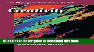 Ebook The Manager s Pocket Guide to Creativity Free Online