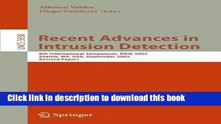 Books Recent Advances in Intrusion Detection: 8th International Symposium, RAID 2005, Seattle, WA,