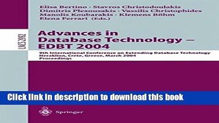 Ebook Advances in Database Technology - EDBT 2004: 9th International Conference on Extending