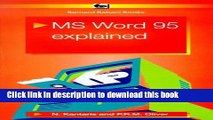 Books MS Word 95 Explained Full Download