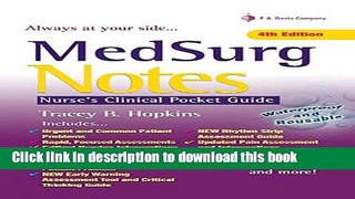 Ebook Med Surg Notes: Nurse s Clinical Pocket Guide Free Download