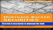 Books Mortgage-Backed Securities: Products, Structuring, and Analytical Techniques Full Online