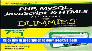 Ebook PHP, MySQL, JavaScript   HTML5 All-in-One For Dummies Full Online