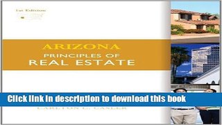 Ebook Arizona Principles of Real Estate Free Online