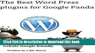 Books The best Wordpress plugins for Google Panda Free Online