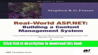 Ebook Real World ASP.NET: Building a Content Management System Full Online