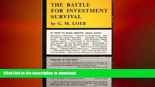 FAVORIT BOOK The Battle for Investment Survival, Third Edition READ EBOOK