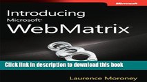 Books Introducing Microsoft WebMatrix Free Online