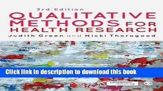 Ebook Qualitative Methods for Health Research Free Online