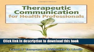Books Therapeutic Communications for Health Care Full Online