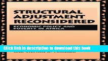 Books Structural Adjustment Reconsidered: Economic Policy and Poverty in Africa Full Online