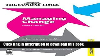 Books Managing Change: Seize new opportunities; Effectively communicate the implications of