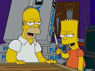 Homer and Bart mafia scene