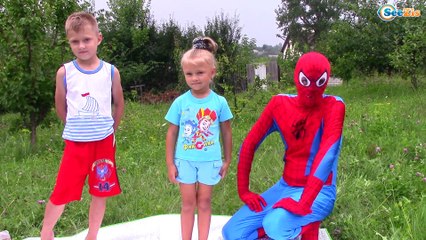 Новые Игры Для Детей Соревнования Челлендж Игры с Водой Ярослава, Игорек, Spiderman Video for Kids