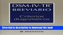 Download  Dsm-IV-TR Breviario. Criterios diagnosticos (Spanish Edition)  Free Books