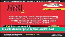 Books MCAD Developing and Implementing Windows-based Applications with Microsoft Visual Basic .NET
