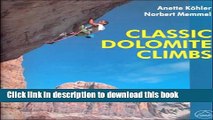 Ebook Classic Dolomite Climbs Full Download