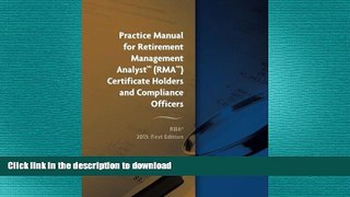 FAVORIT BOOK Practice Manual for Retirement Management Analyst (RMA) Certificate Holders and