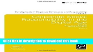 [PDF] Corporate Social Responsibility in the Digital Age (Developments in Corporate Governance and