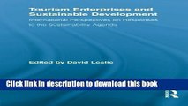 [PDF] Tourism Enterprises and Sustainable Development: International Perspectives on Responses to