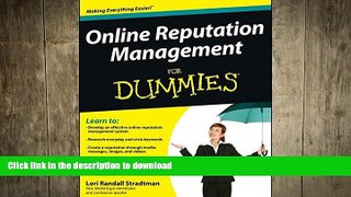 READ PDF Online Reputation Management For Dummies READ EBOOK