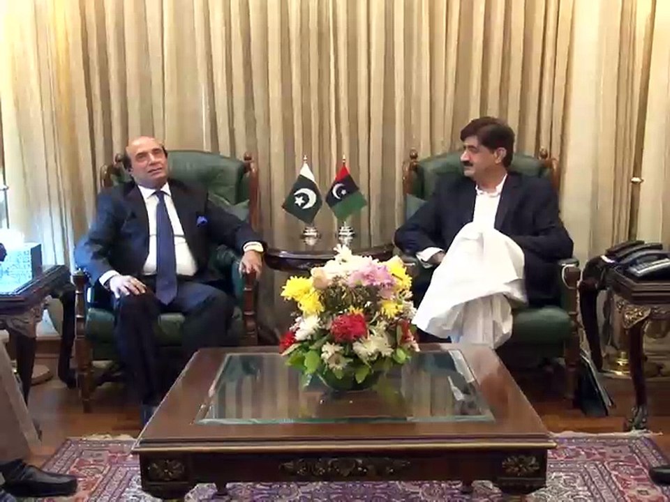 Farmer Governor Punjab Latif khosa calls on Sindh CM SYED MURAD ALI SHAH (CHIEF MINISTER HOUSE SINDH) 6th AUG 2016