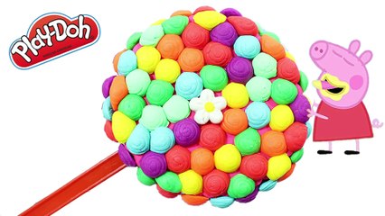 Play Doh Popsicle Lollipop Candy Colorful and Peppa Pig español Funny Toys Create for Kids