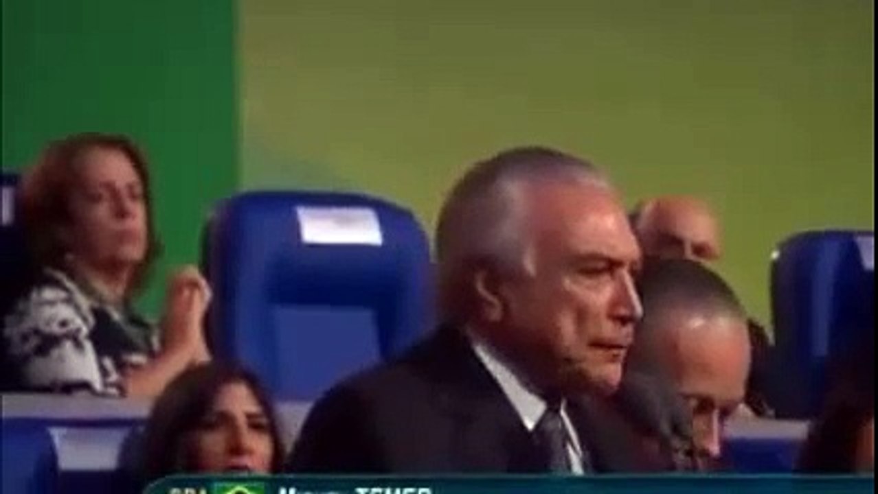 Michel Temer vaiado na abertura das Olimpiadas 2016