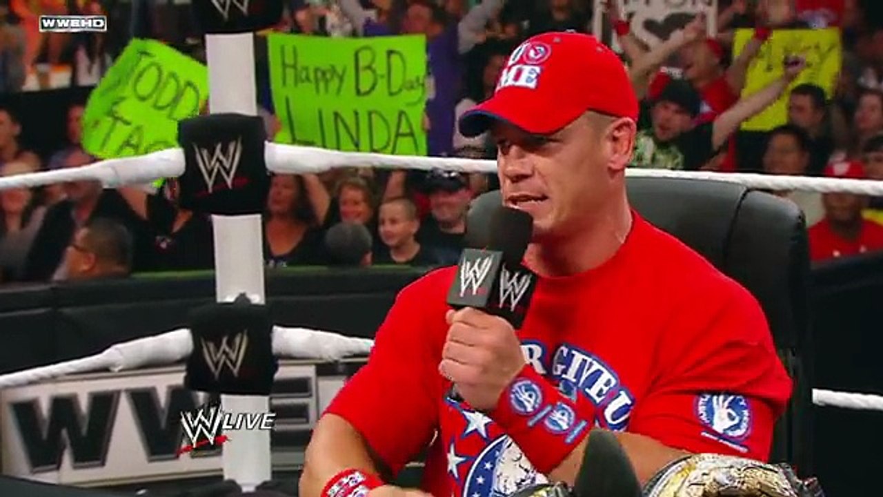 WWE John Cena and CM Punk's Undisputed Championship Match Contract Signing HD