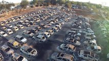 Cet incendie terrible détruit 422 voitures sur le parking d un festival