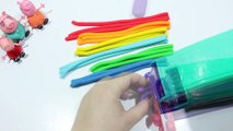 Play Doh Rainbow Make DIY Ice Cream Treats Popsicle along Peppa Pig Toys Fun Video for Kids