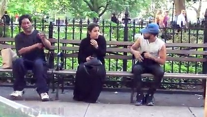 Watch Out The Reaction Of American  People When A Guy Pulling HIJAB OFF