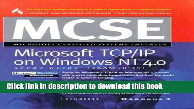 Download MCSE Microsoft TCP/IP on Windows NT 4.0 Study Guide (Exam 70-59) {Free Books|Online