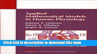 Ebook Applied Mathematical Models in Human Physiology Full Online