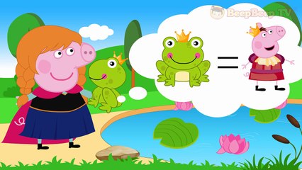 Peppa pig Español Frozen Anna Kisses The Frog Prince New Episodes! Finger Family Song Nursery Rhymes
