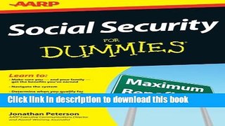 Ebook Social Security For Dummies Full Online