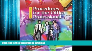 PDF ONLINE Procedures for the Office Professional: Text/Data Disk Package FREE BOOK ONLINE