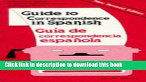 Books Guide to Correspondence in Spanish (Rev) Full Online