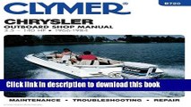 Download  Clymer Chrysler Outboard Shop Manual, 3.5-140 HP, 1966-1984  Online
